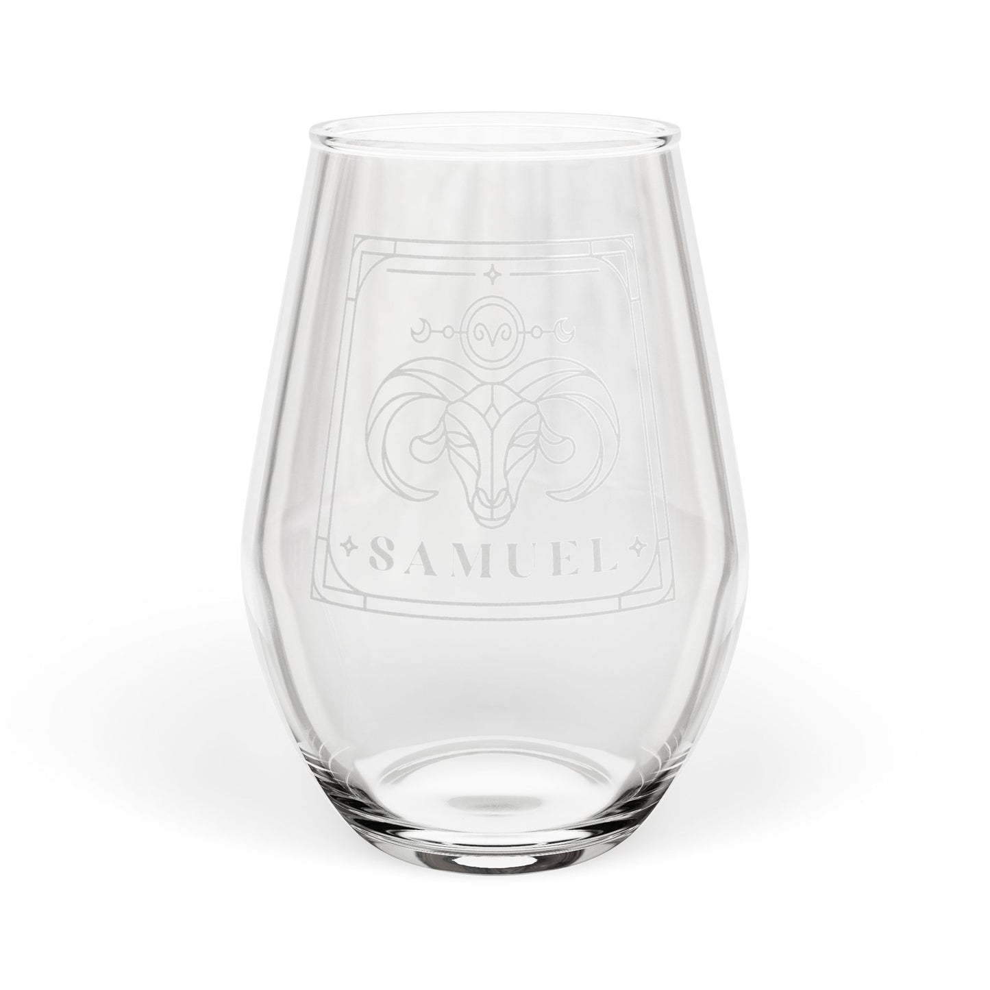 Personalized Engraved Zodiac Wine Glass