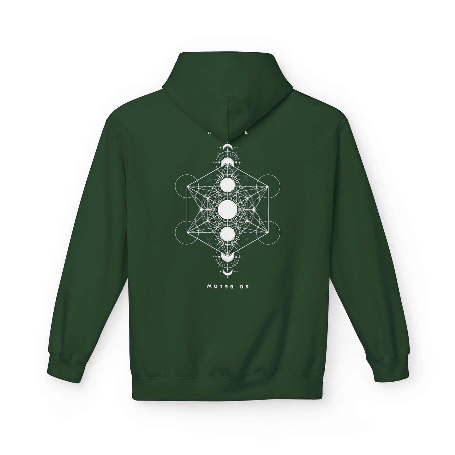 As Above So Below Mens Fleece Hoodie