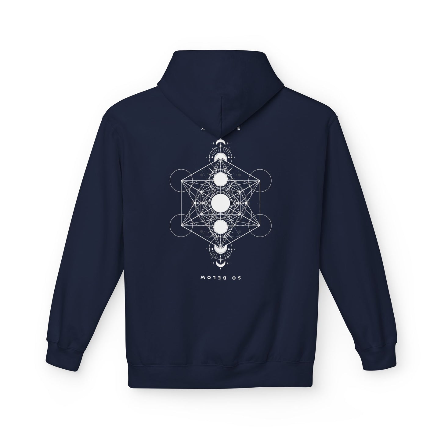 As Above So Below Mens Fleece Hoodie