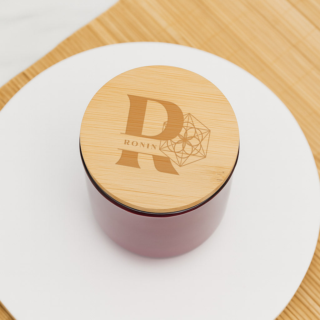 Personalized Engraved Merkaba Candle