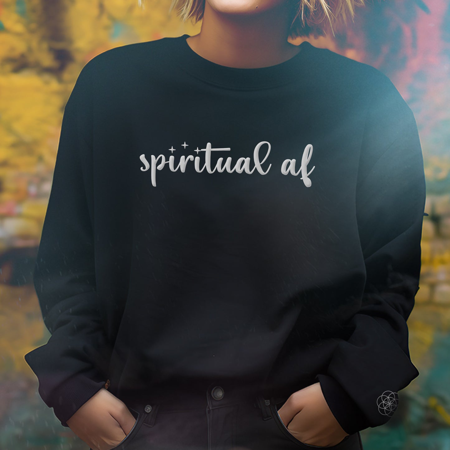 Embroidered Spiritual AF Sweatshirt